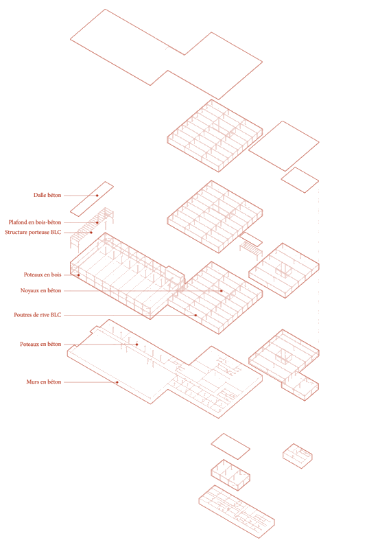 La Vie en Rose — exploded axonometric drawing