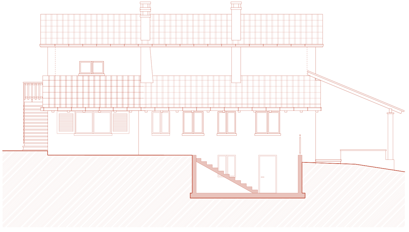 Papaya 96 — elevation drawing with section